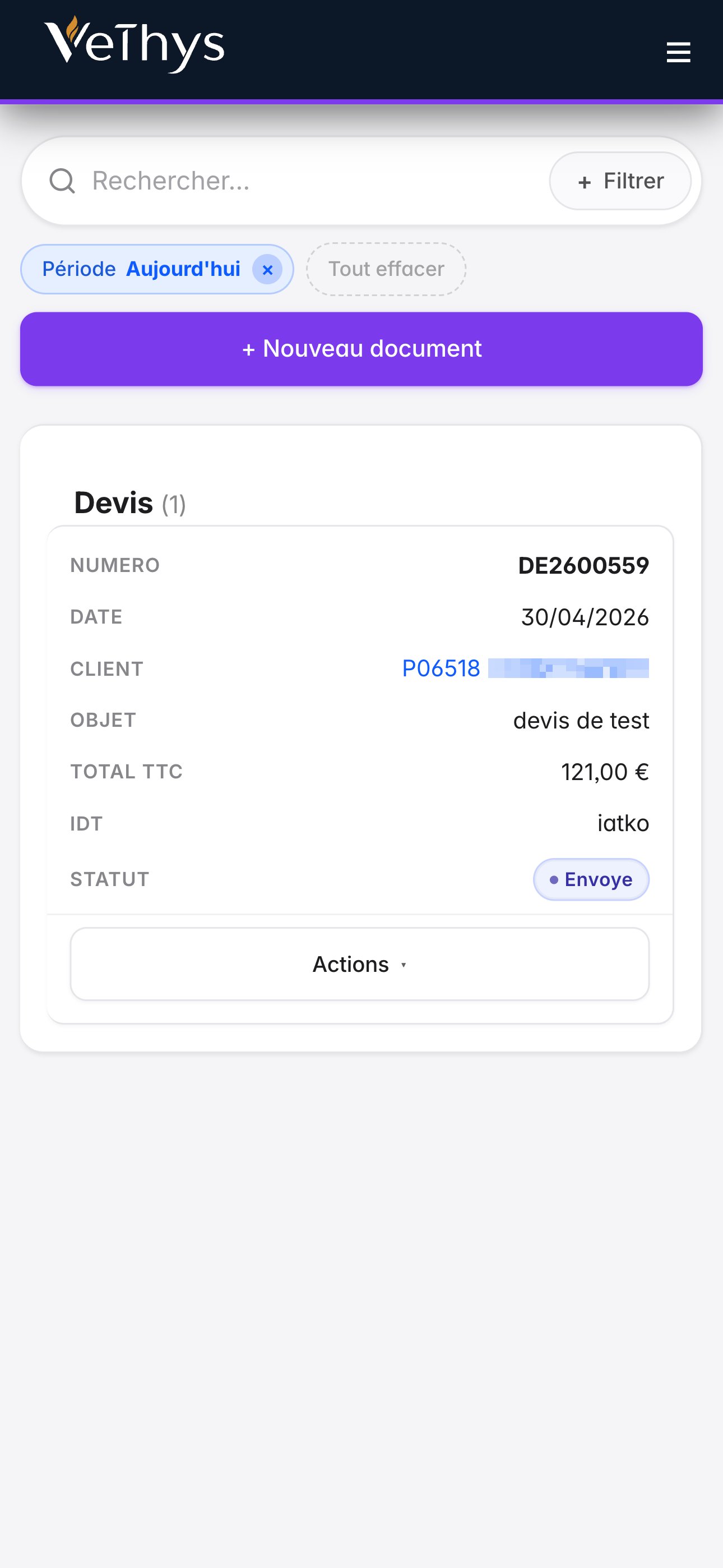 Vethys mobile : documents